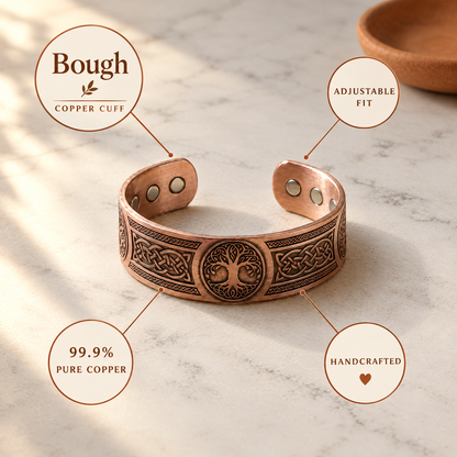 June's Bough Copper Bracelet – pure copper bracelet on a warm neutral background - photo 6