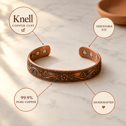 June's Knell Copper Bracelet – pure copper bracelet on a warm neutral background - photo 7