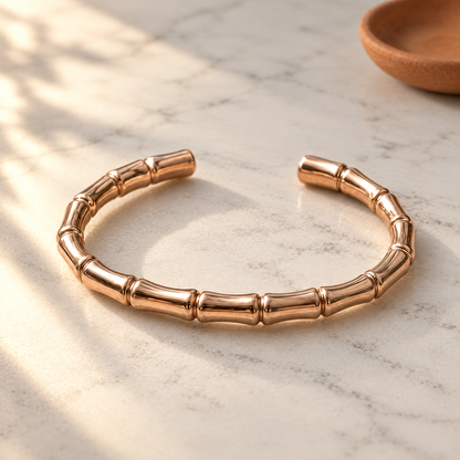 June's Grove Copper Bracelet – pure copper bracelet on a warm neutral background - photo 5